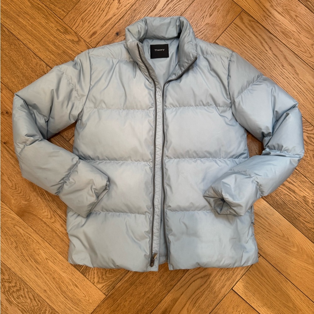 Theory Women's Soft pale blue Puffer Coat